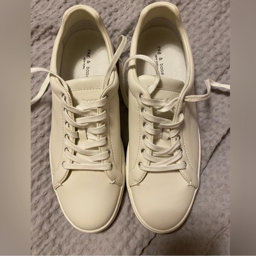 Never worn rag and bone white sneakers